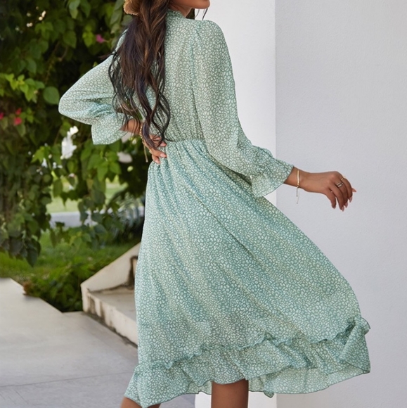 Long Sleeve Ruffle Dress - Picture 2 of 3